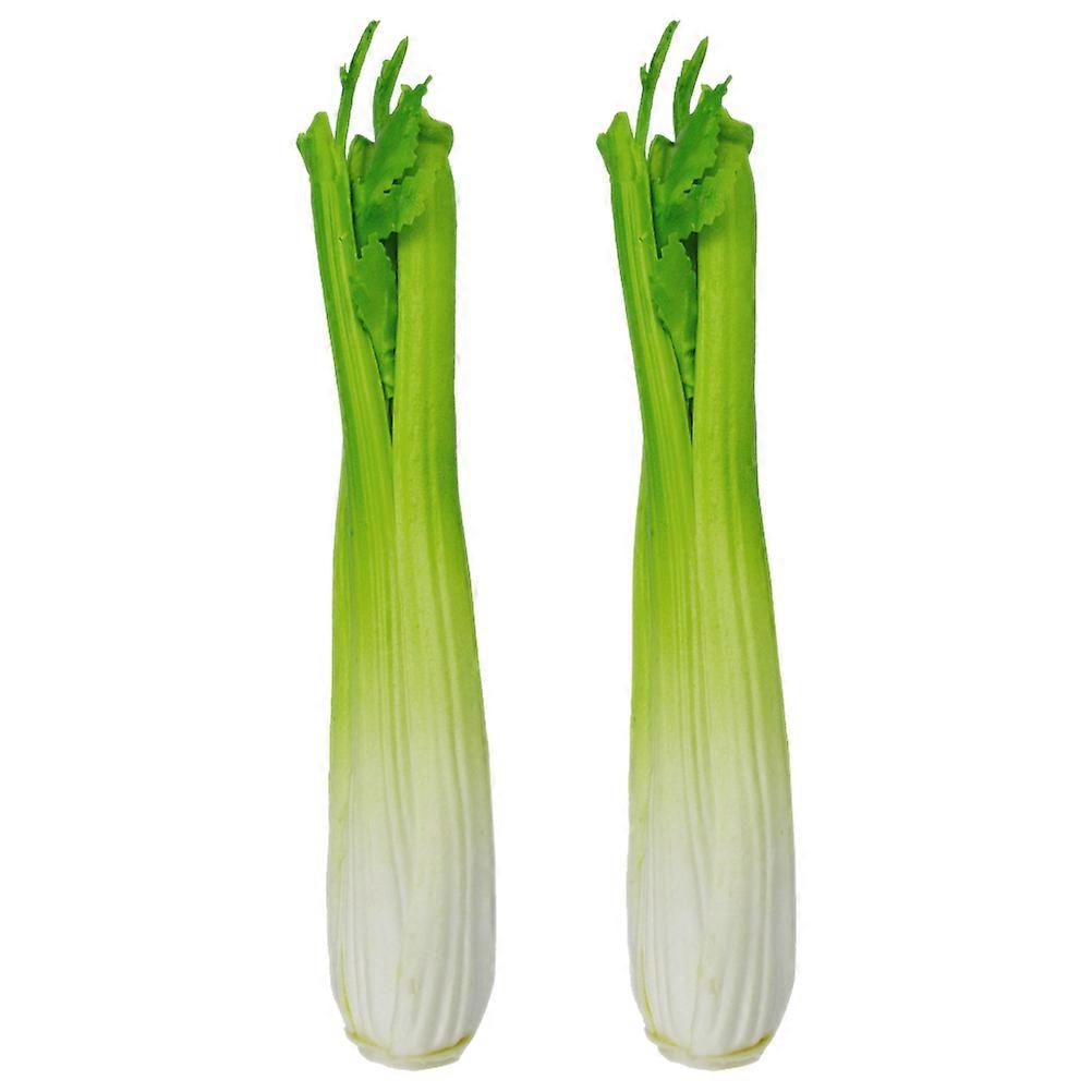 2pcs Artificial Celery Simulation Celery Fake Vegetable Models Lifelike Celery Models Artificial Vegetable