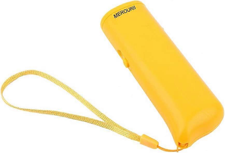 Dog Bark Control Device, CTJJ2Z 3 in 1 Ultrasonic Dog Repellent Control Trainer Without Battery (Yellow, Battery Not Included)