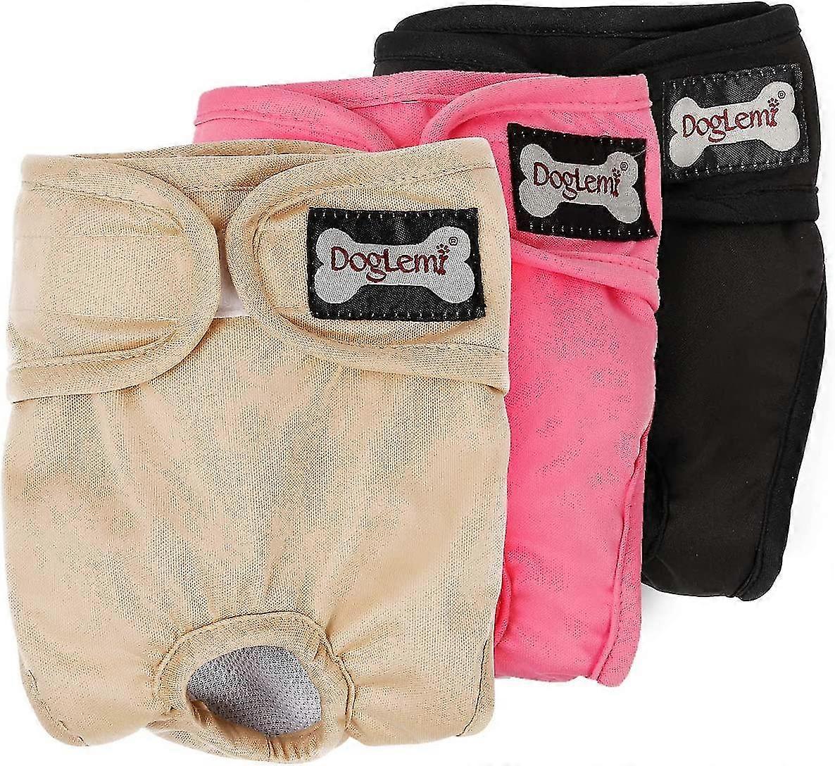 3팩 개 기저귀 누출 방지 빨 수 있는 암컷 개를 위해 재사용할 수 있습니다