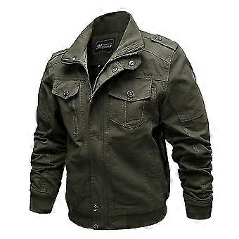 Spring New Men's Casual Cotton Military Jacket Outdoor Loose Large
