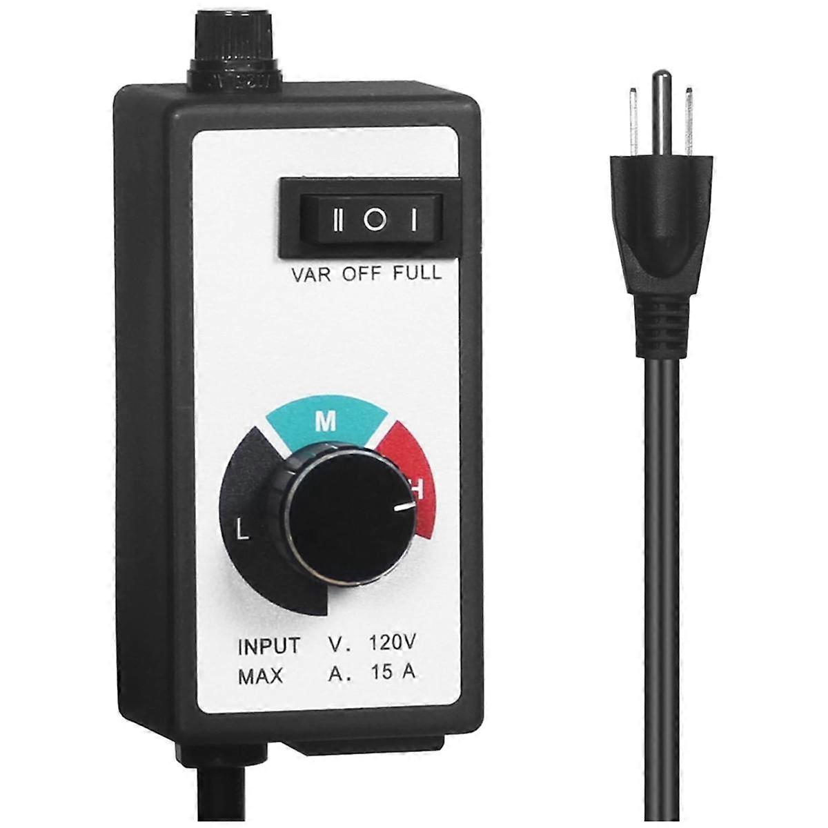 Speed Controller Fan Speed Controller 120V 15Amp Speed Adjuster for Exhaust Fan and Inline Duct Fan