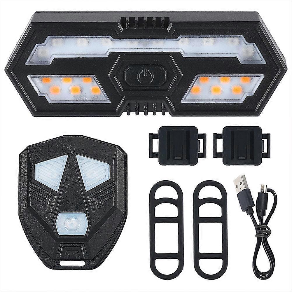 WEST BIKING 5m Remote Bike Taillight LED Turn Signal MTB Bicycle Light Waterproof USB Rechargeable Cycling Rear Lamp with Alarm Sound