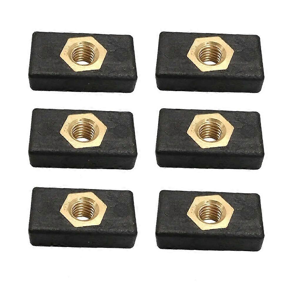 2/6/8Pcs Kajakk Sidemontering Slide Track Rail Silders Fiskestang Stang Holder Montering Base Skyvemutter