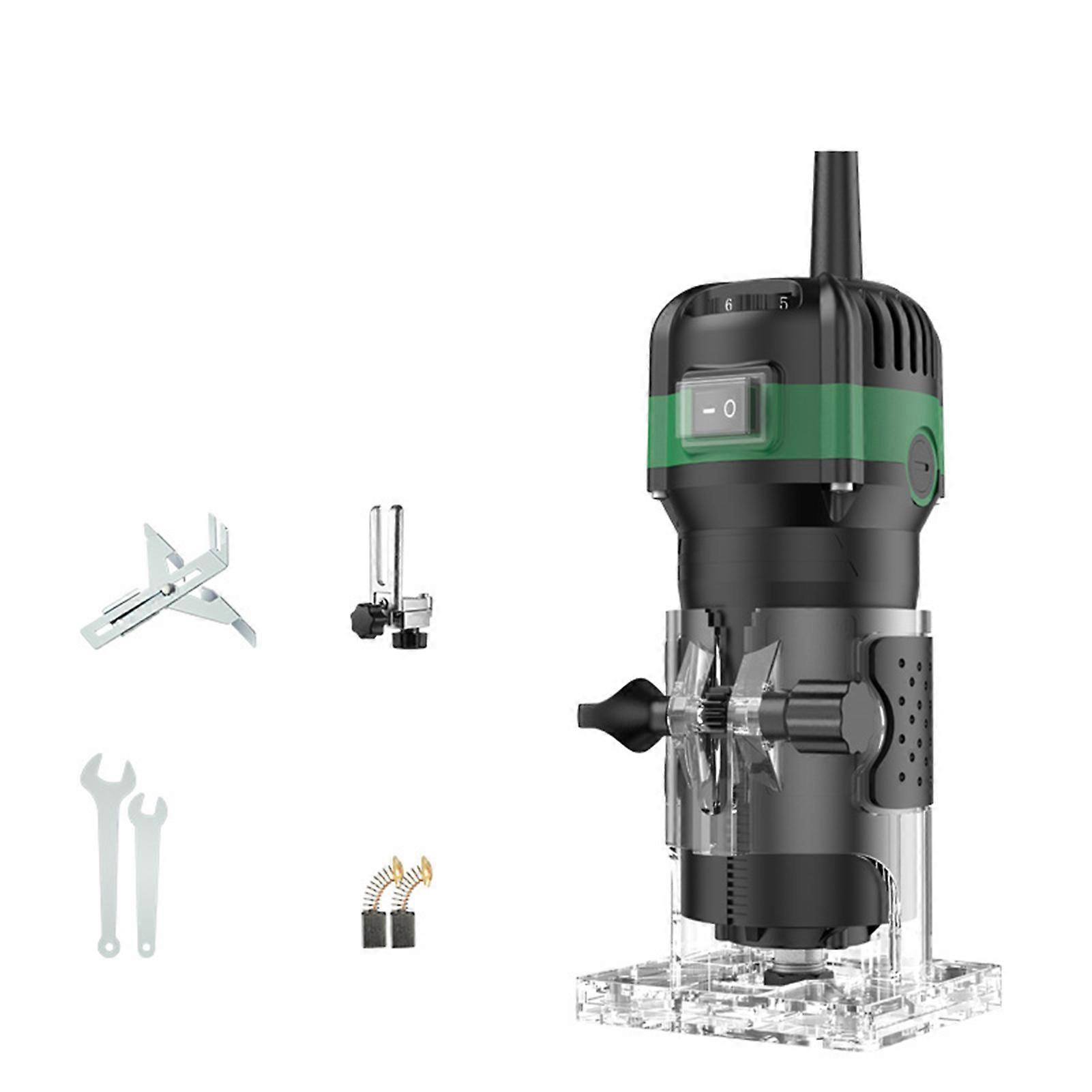 Wood Router Tool Electric Hand Trimmer Laminate Milling Engraving Hand Machine Joiner Cutting Palmming Tool 33000RPM 220V 800W Slotting Carving 6.35mm