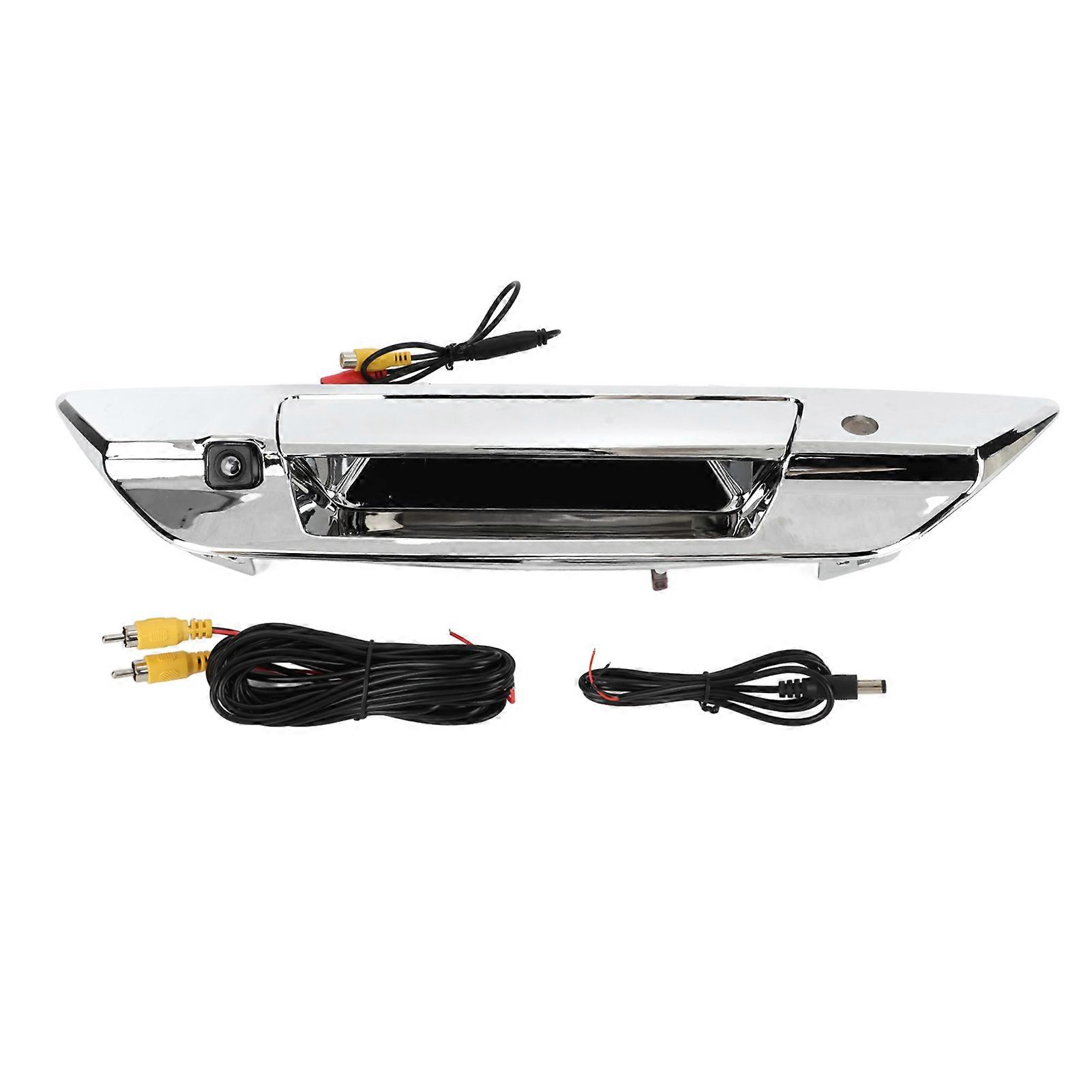 Caméra de recul couleur de poignée de coffre de voiture IP66 étanche 150 à 170 grands angles de remplacement pour Hilux 2017 à 2021 argent