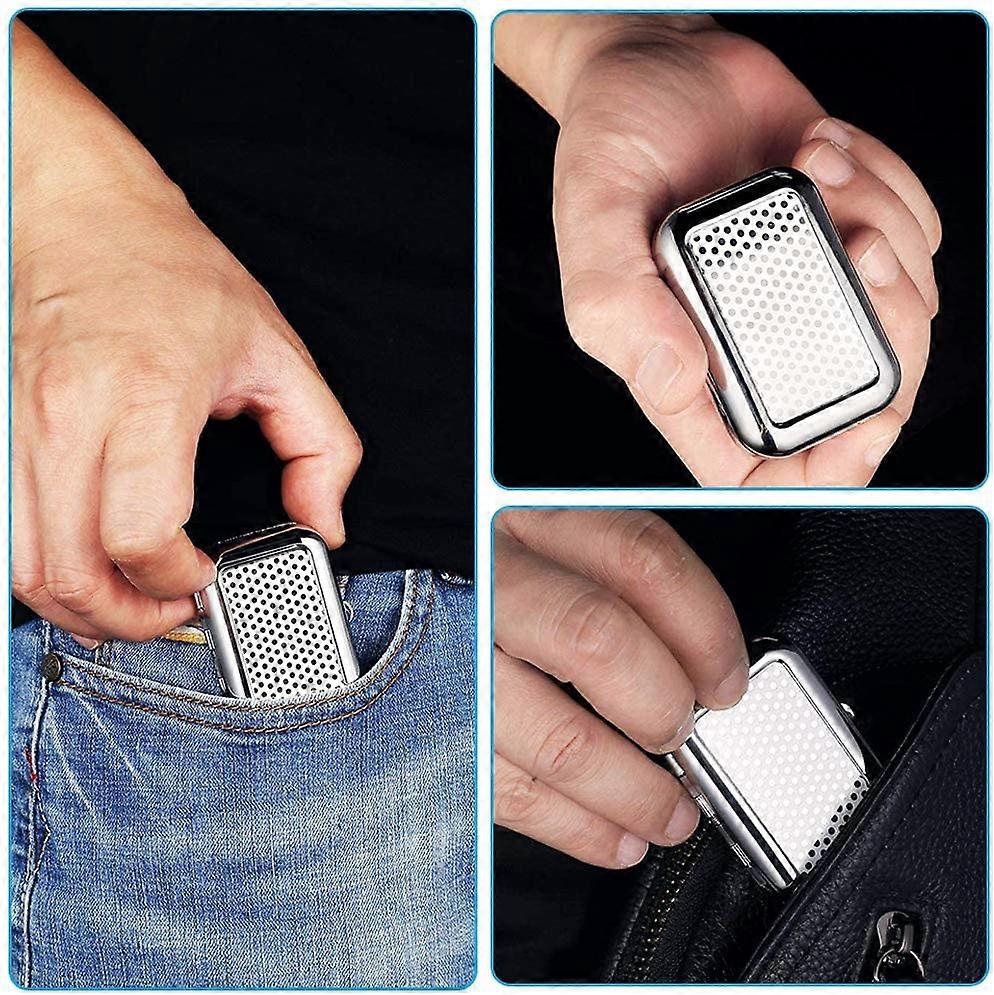 Cendrier De Poche Avec Couvercle Anti-odeur Et Porte-clés - Pour Camping, Randonnée, Voyage - Matériau EVA, Dimensions 8x8x3.8 Cm