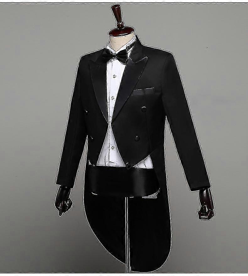 Men Coat Tuxedo Suit Trousers Set, Men's Tuxedo Trousers Suit With Bow Tie