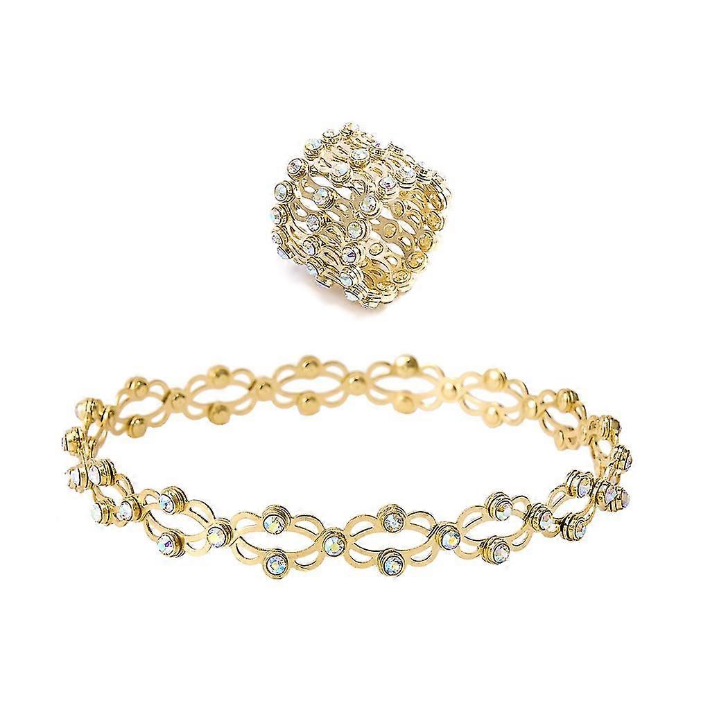 Bracelet à bague rétractable 2 en 1 Magic Stretchable Twist Folding Ring Bracelet