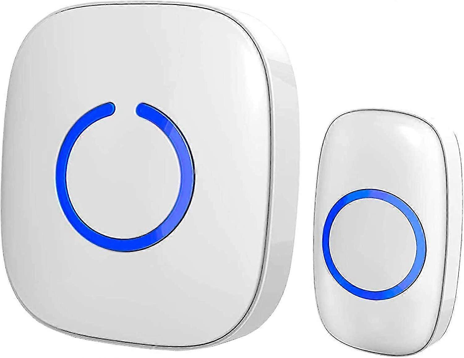 Model C Wireless Doorbell Operating At Over 500-feet Range With Over 50 Chimes, No Batteries Required For Receiver, (white), Fixed Code C Series