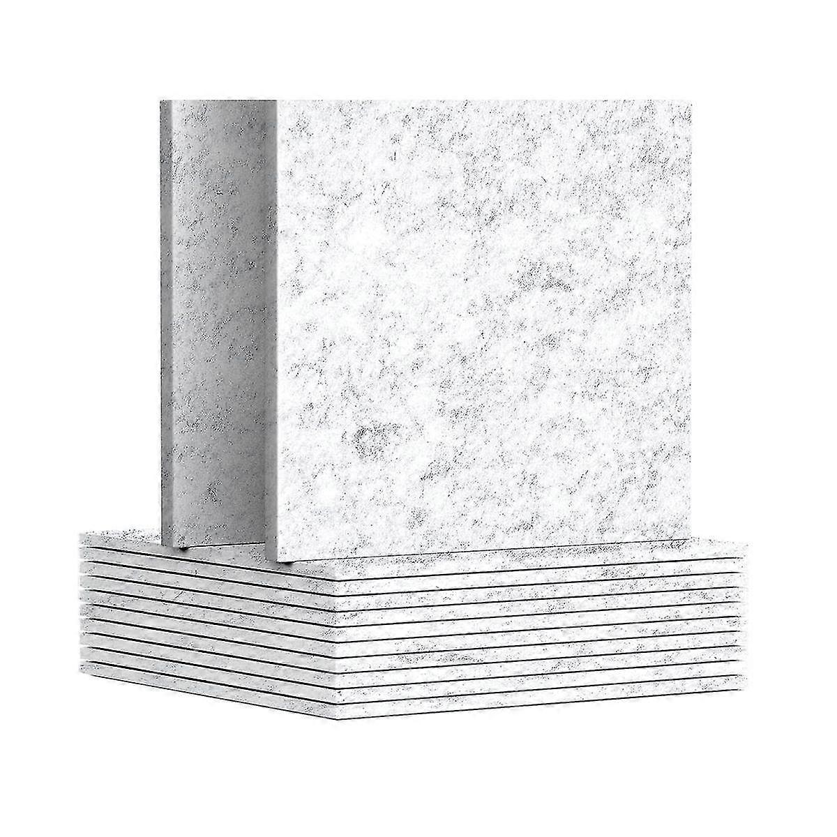 12 Pack Acoustic Panels ,12 x 12 x 0.3Inch Wall and Ceiling Sound Absorbing Panels,for Home,Recording Studio Silver Gray