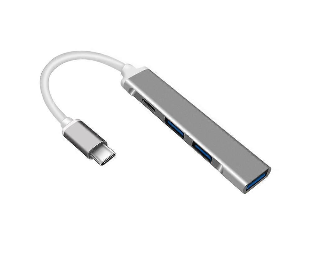 Expansion Dock Multifunctional Fast Transmission Hot Swap USB3.0 USB2.0 Type-C Mini Cable Hub for Projector - Type-c Grey