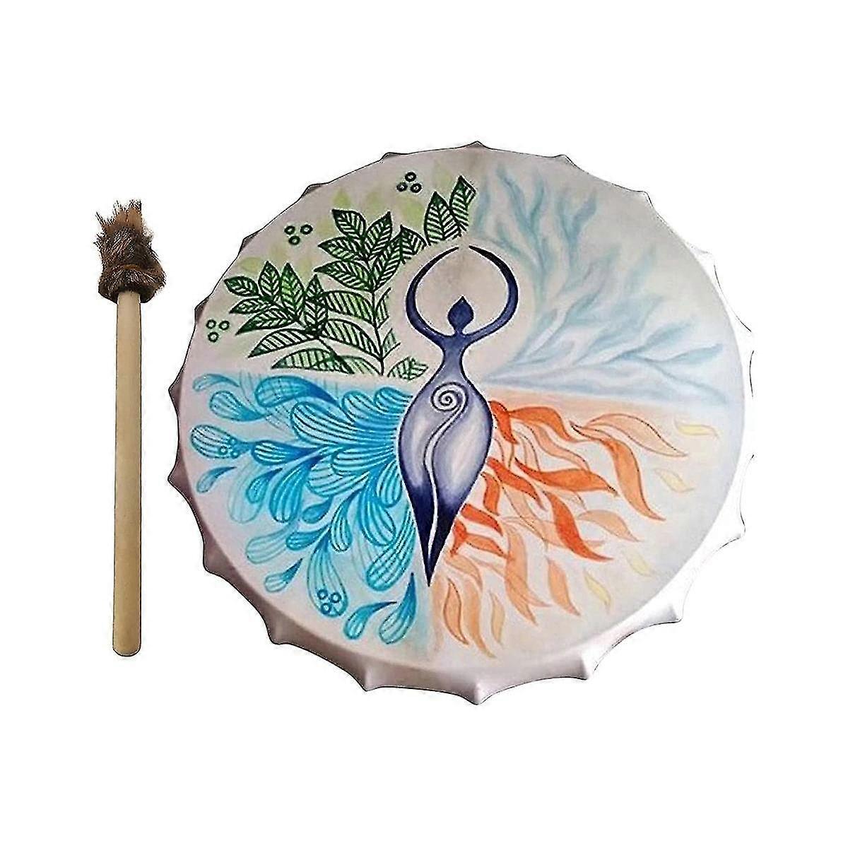 10 polegadas tambor - Handmade Shamanic Drum / sons da natureza, cura de som