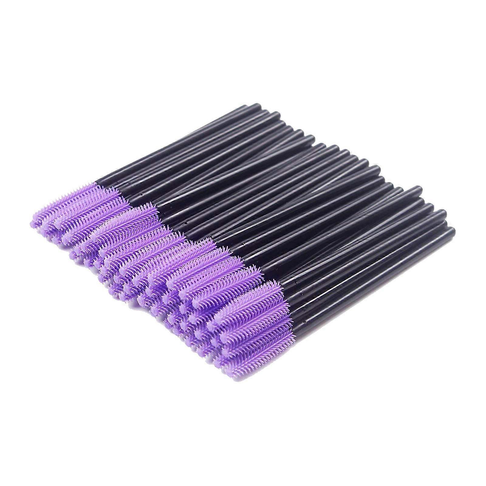 Pack of 100 One-Off Disposable Silicone Eyelash Mascara Brushes Wands Applicator Eyebrow Brush Makeup