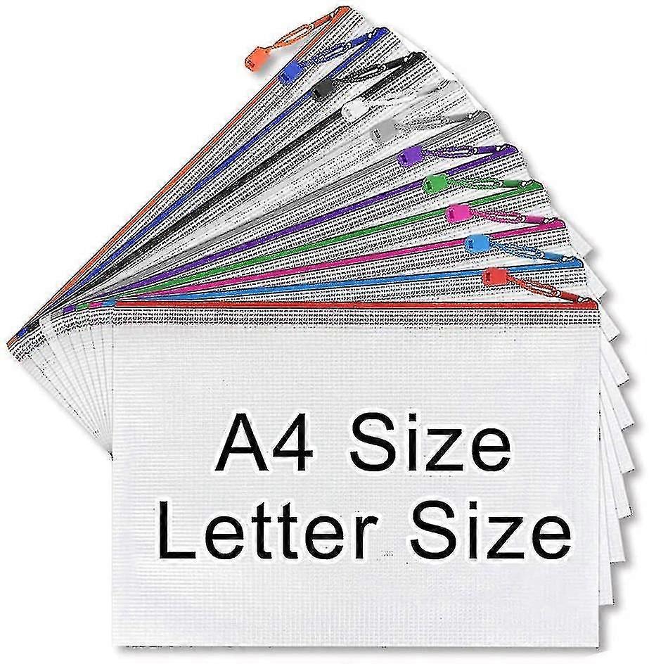 A4 Plastic Wallets Folder, Zip Lock Bags Mesh Document Wallet