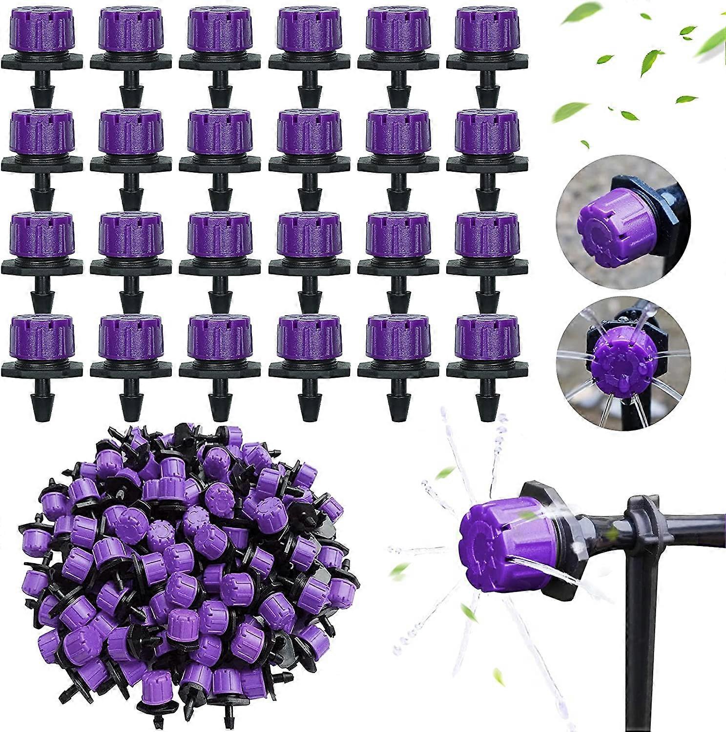 200 Pcs 1/4" Irrigation Dripper, Purple