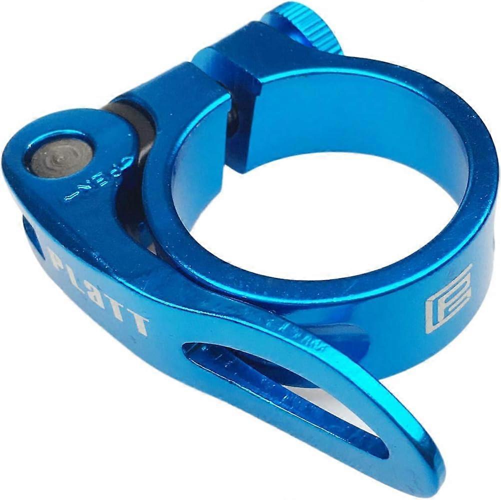 Bicycle Seat Clamps Aluminum Quick Release Seatpost Clamp MTB 31.8MM Blue