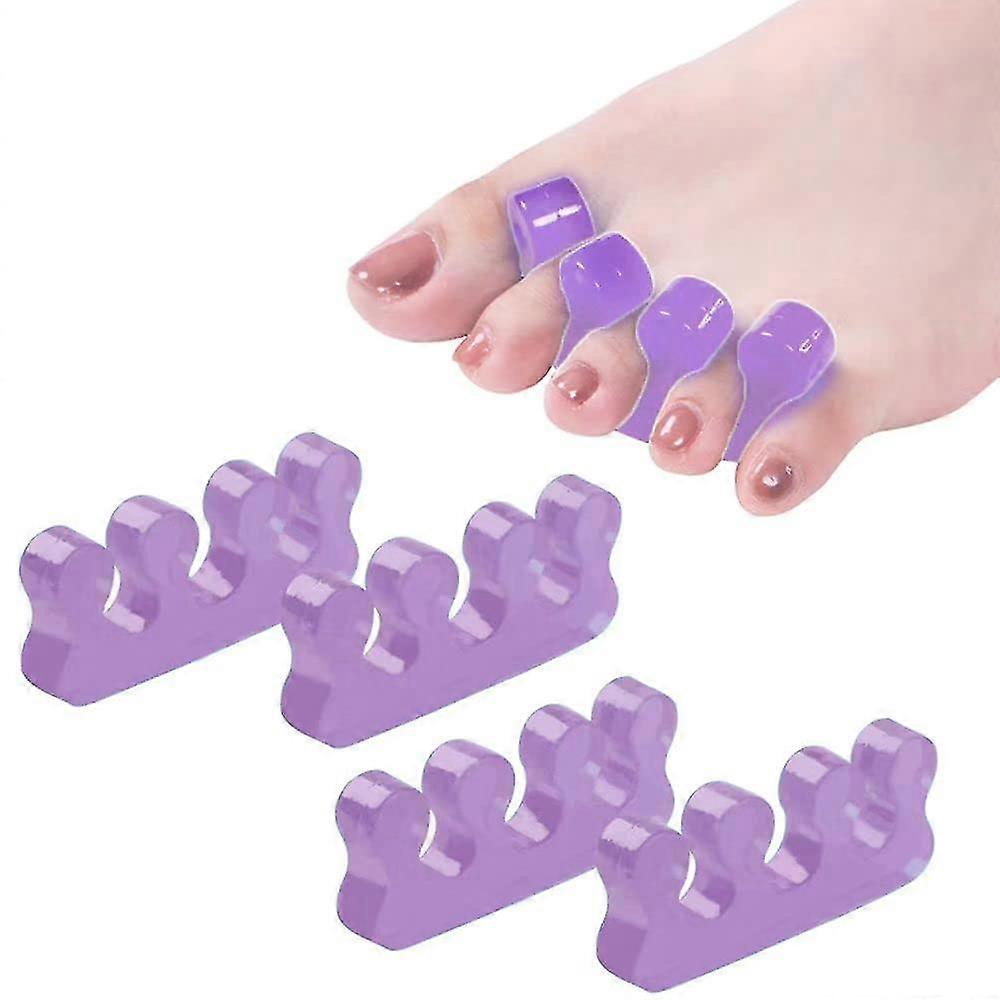 Toe Separators Pedicure, Toe Spacers For Nail Polish,  Repeatable Washable Toe Separators 2 Pairs
