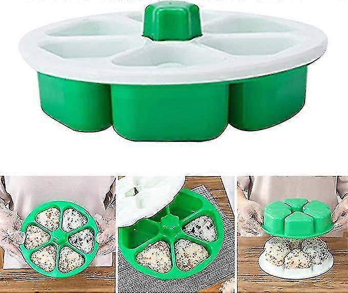 6 Hål Triangel Japansk Sushi Maker Form Onigiri Sjögräs Risboll Press Maker Non-stick Form Kök Matlagningsverktyg