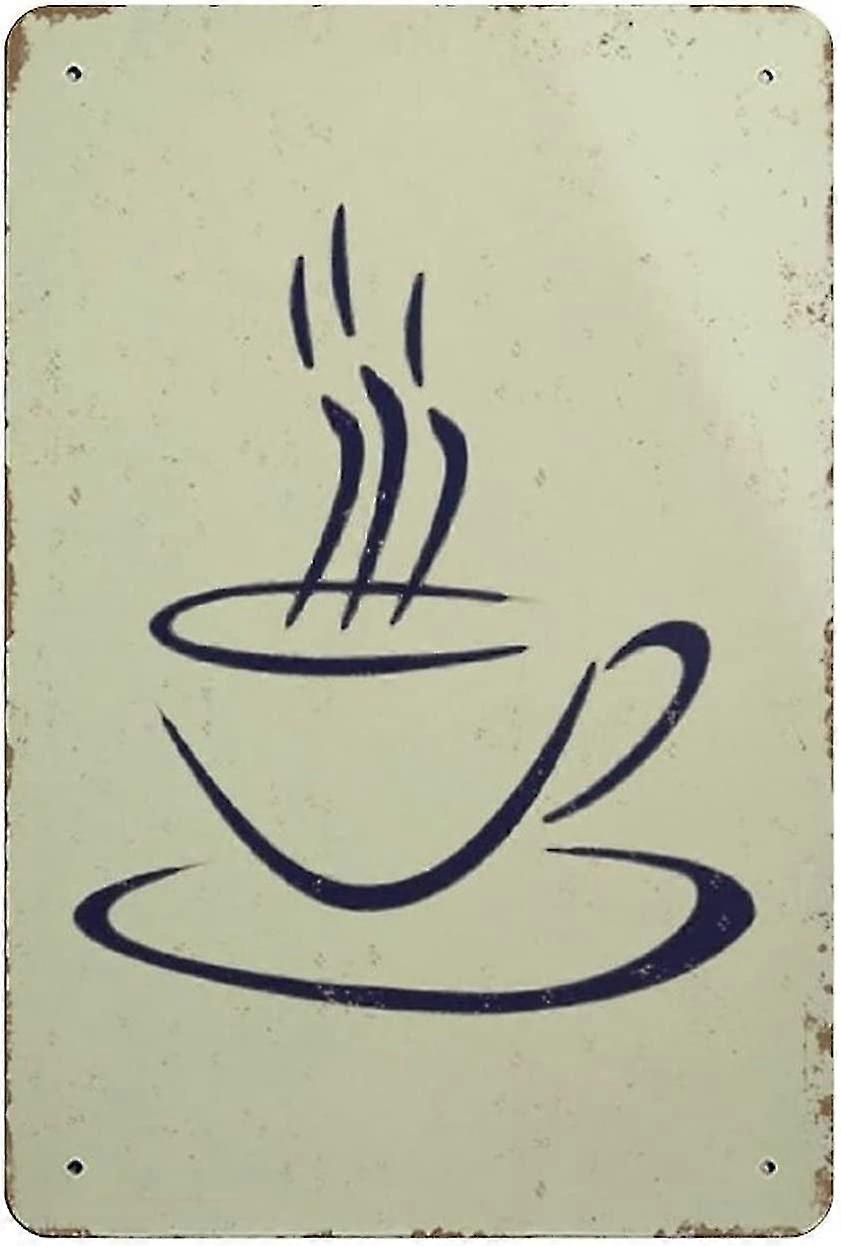 Placa de Arte Abstrata para Amantes de Café em Metal Decoração 8x12 Polegadas OU 12x16 Polegadas Modo 31
