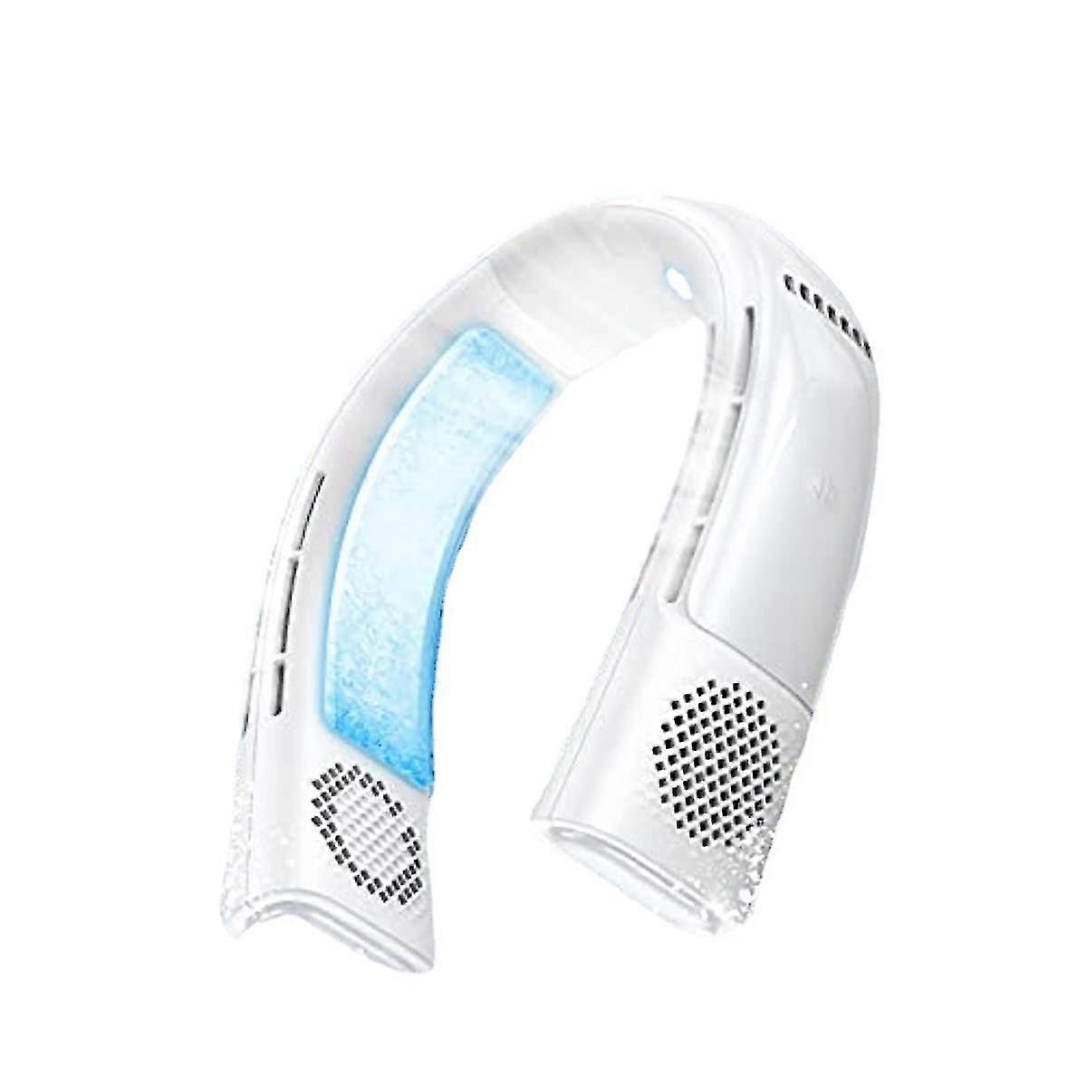 COOLIFY 2 Neck Air Conditioner Wrap around Cooling Fan LED Rechargeable Portable