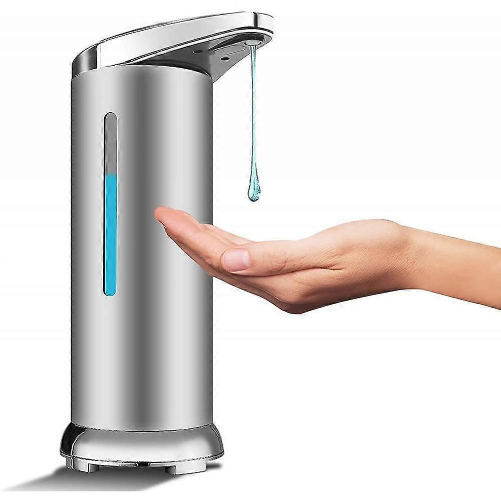 Stainless Steel Automatic Soap Dispenser, Touchless Sanitizer Dispenser With Infrared Sensor, Adjustable Switch And Waterproof Base WFD
