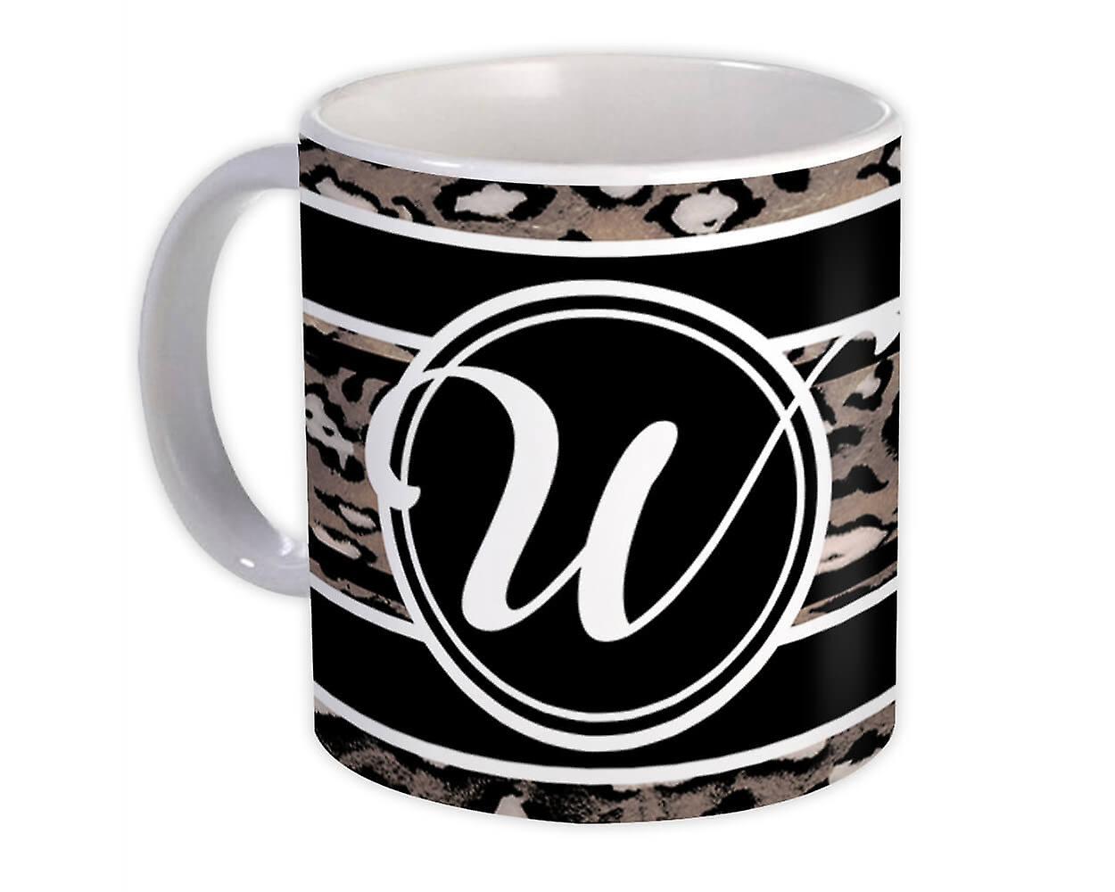 Ajándék bögre: Monogram levél W Gepárd