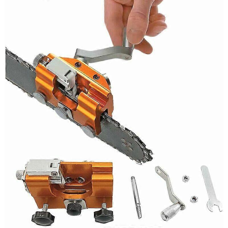 Chainsaw sharpener Portable manual chainsaw sharpener with crank, suitable for all types of saws