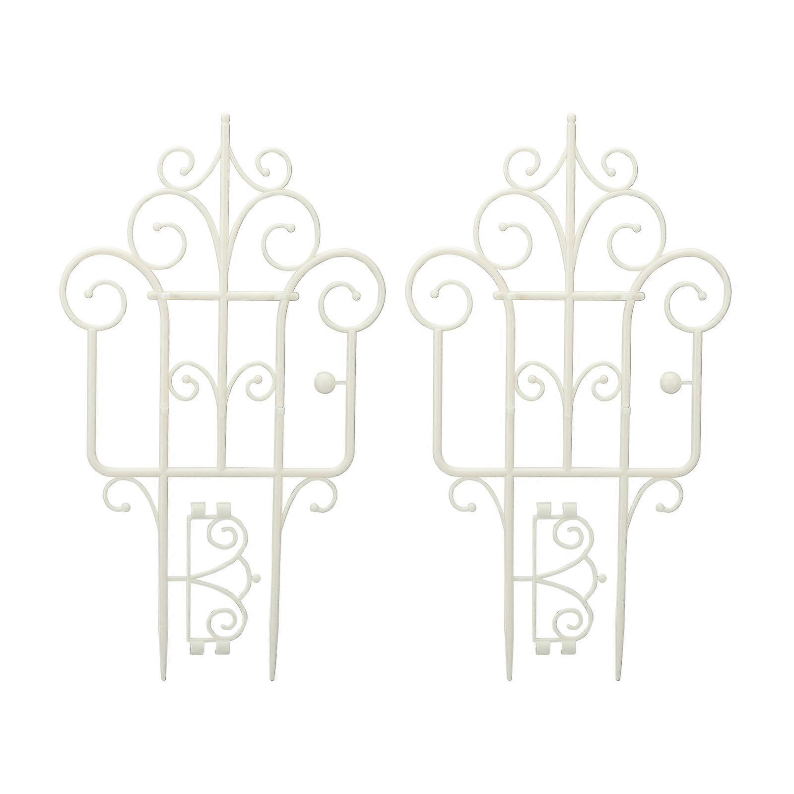 2Pcs Garden Plant Climbing Trellis Stackable Yard Fence Flower Vegetables Trellis Bracket
