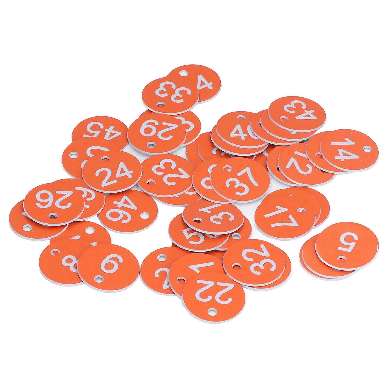 Orange Beehive Numbered Labels 1-50 50Pcs Round Simple Tags for Beekeeping Supplies
