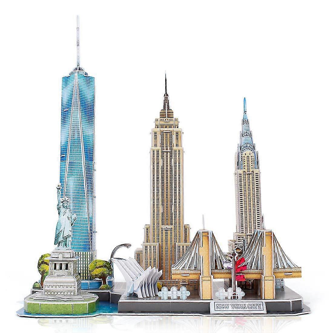 Quebra-cabeças 3D para crianças Modelo de edifícios de marco da cidade