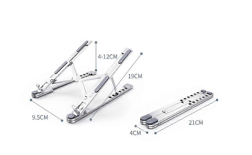 Portable portable aluminum alloy folding adjustable lifting tablet computer cooling notebook stand