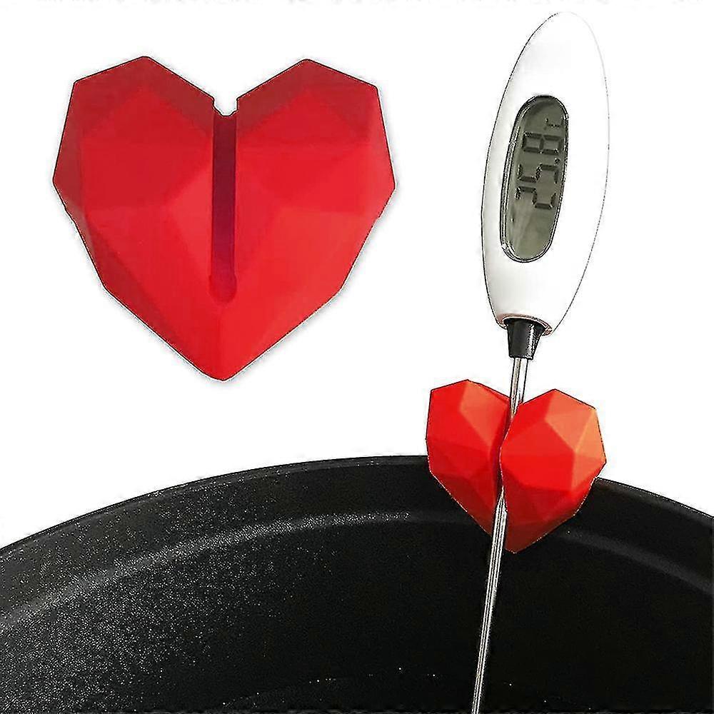 2 Pieces Silicone Scratch Resistant Pot Clip Candy Thermometer Cooking