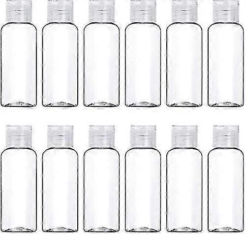 24pcs Empty Bottles With Flip Cap Clear Plastic Bottle For Liquid Lotions Creams Shampoo Toiletries
