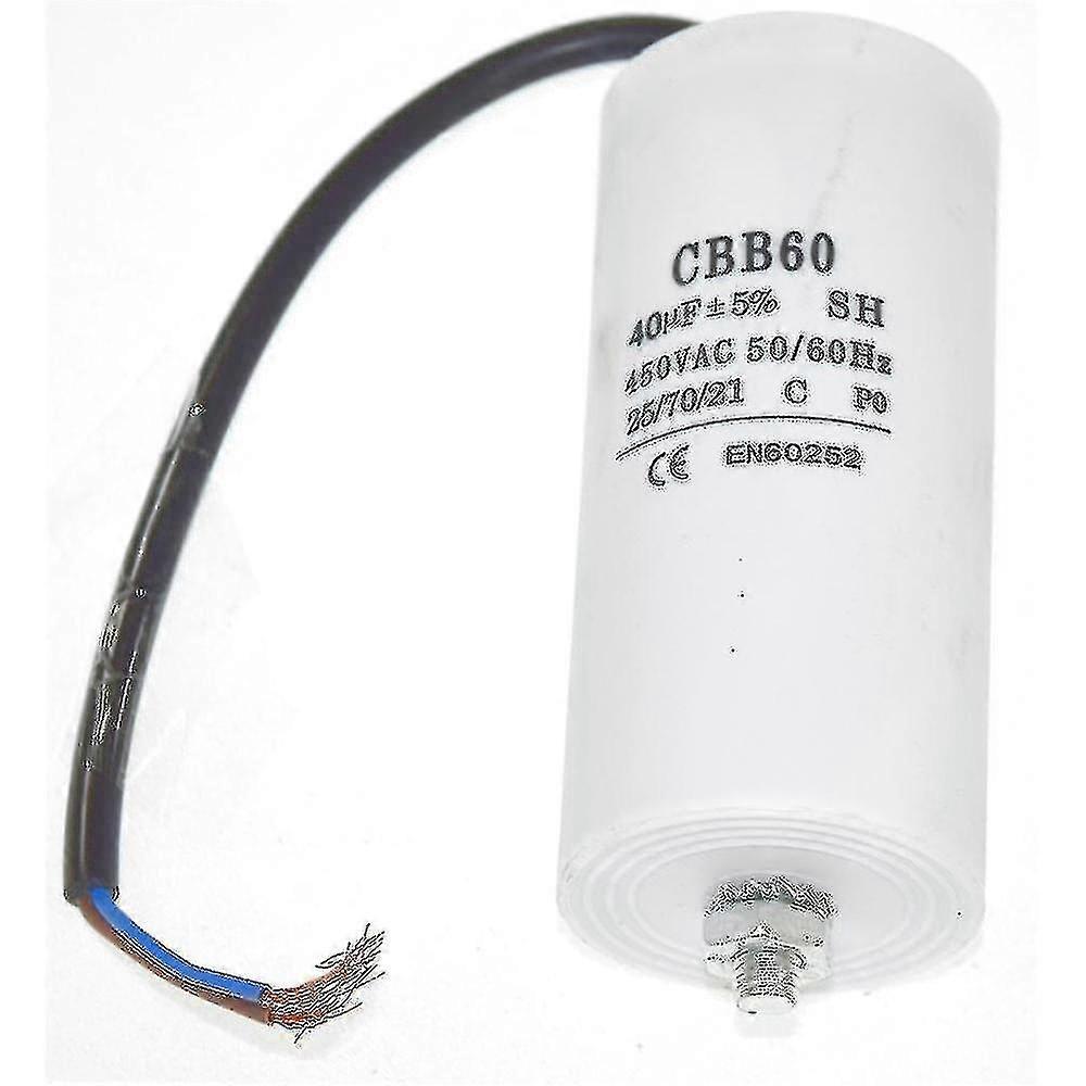 Universal 40uf Capacitor With 22cm Cable Connectors_fs