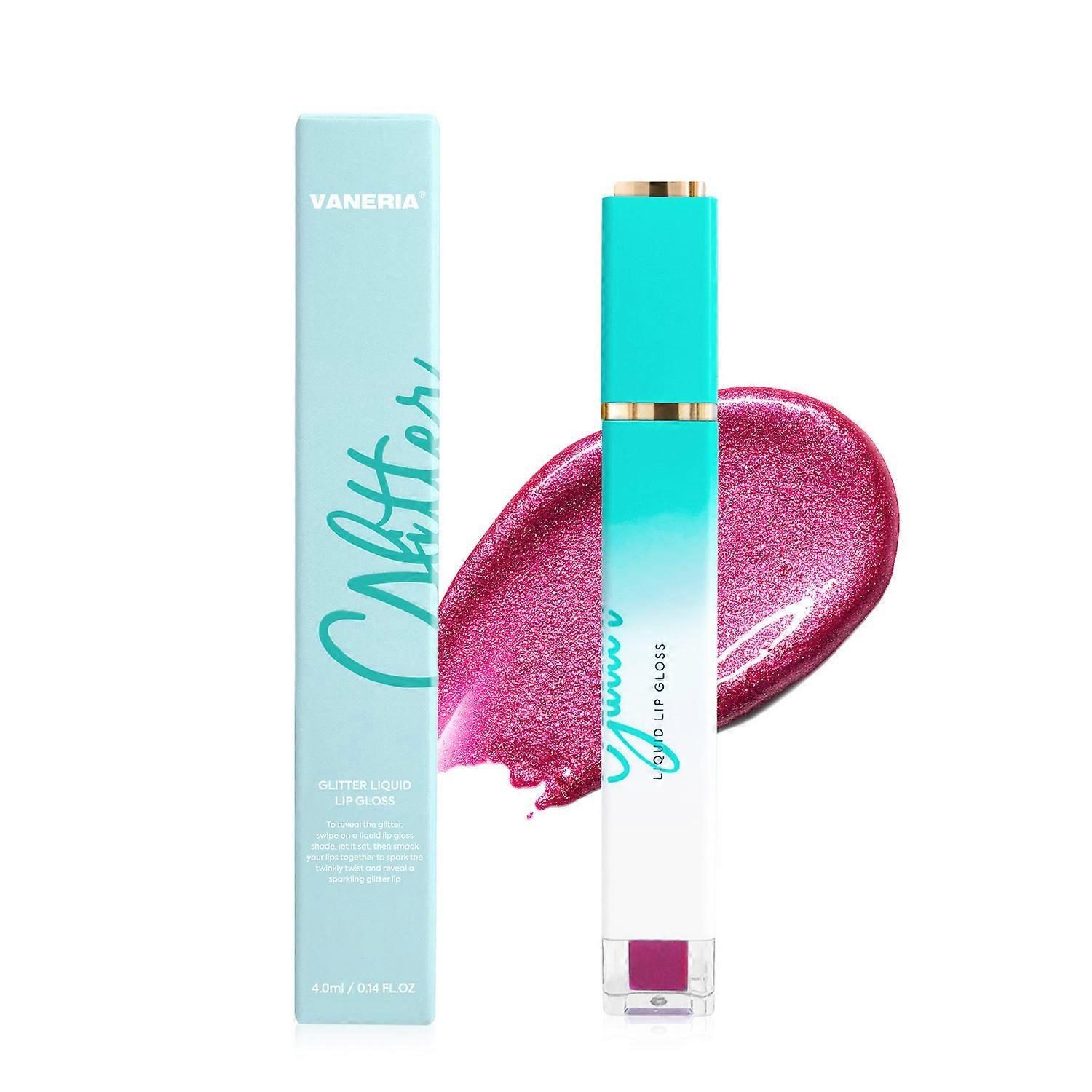 Lip Gloss,Non-Sticky Lip Makeup,Glitter Lip Gloss,Holographic Glitter Finish,Long Lasting Plumping