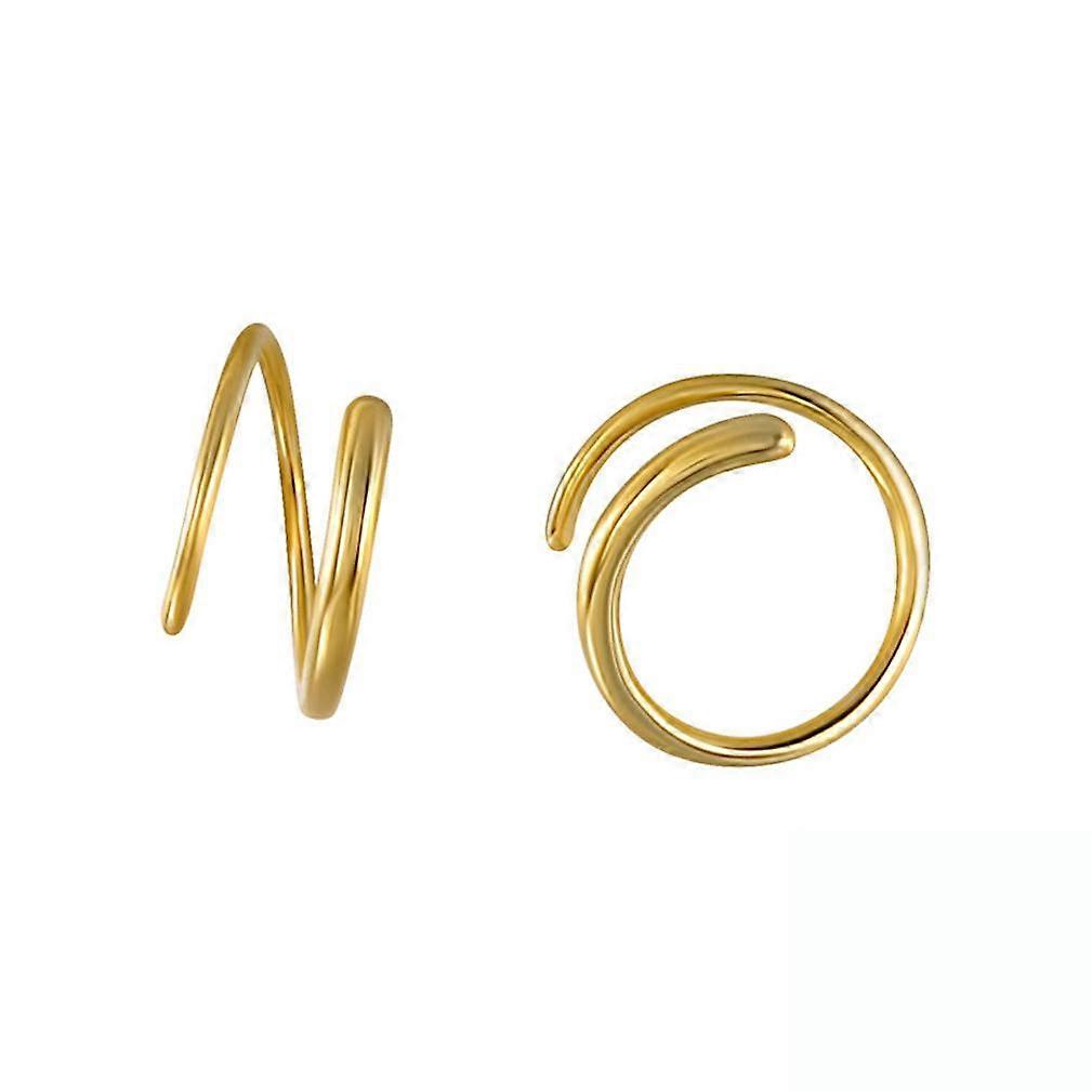 Earrings Spiral Mini Double Loop Small Ear Bone S925 Earrings Pierced Ear Clips for Wedding