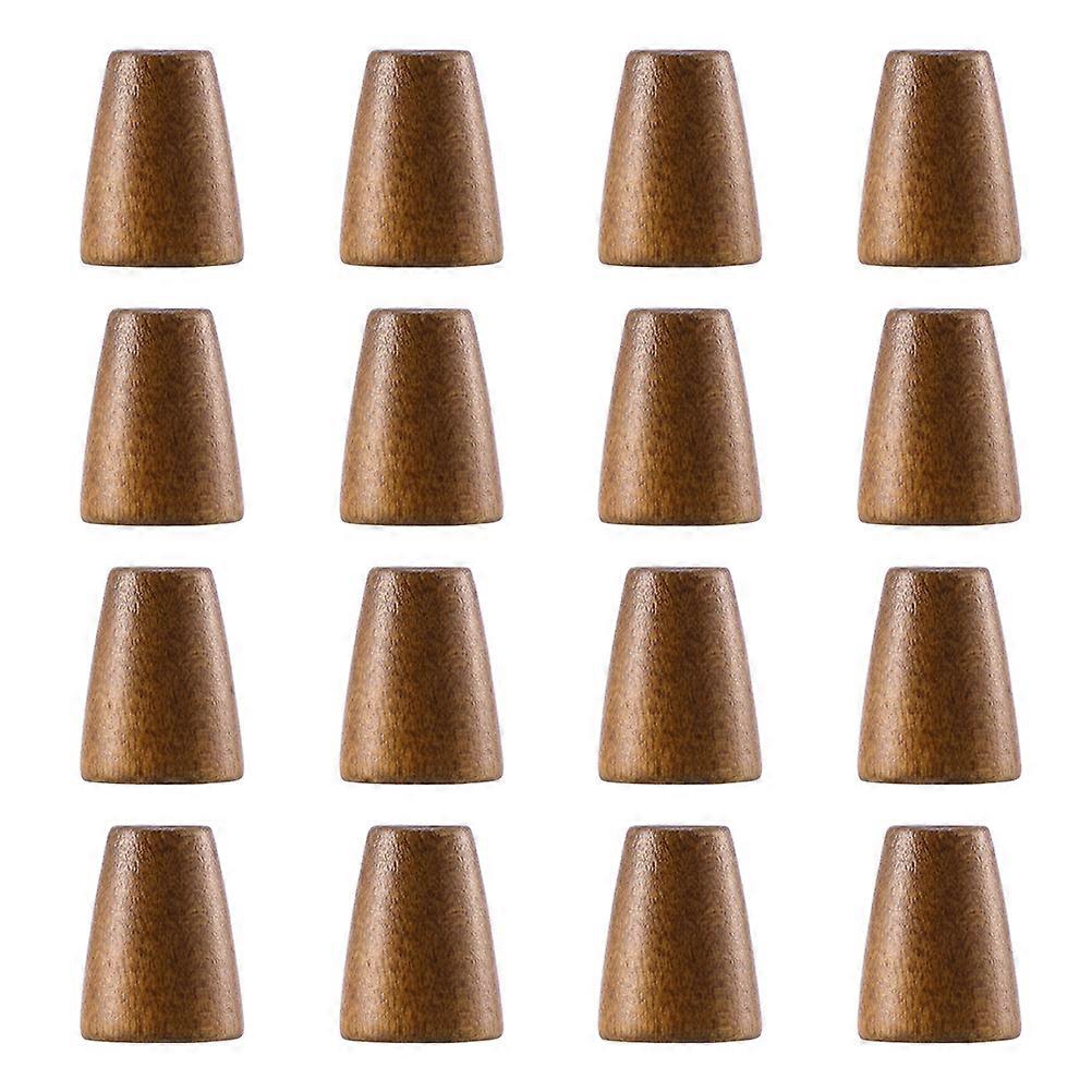 100Pcs Drawstring Cord Locks Wooden Rope Ends Bell Rope Buckles Slide Fasteners