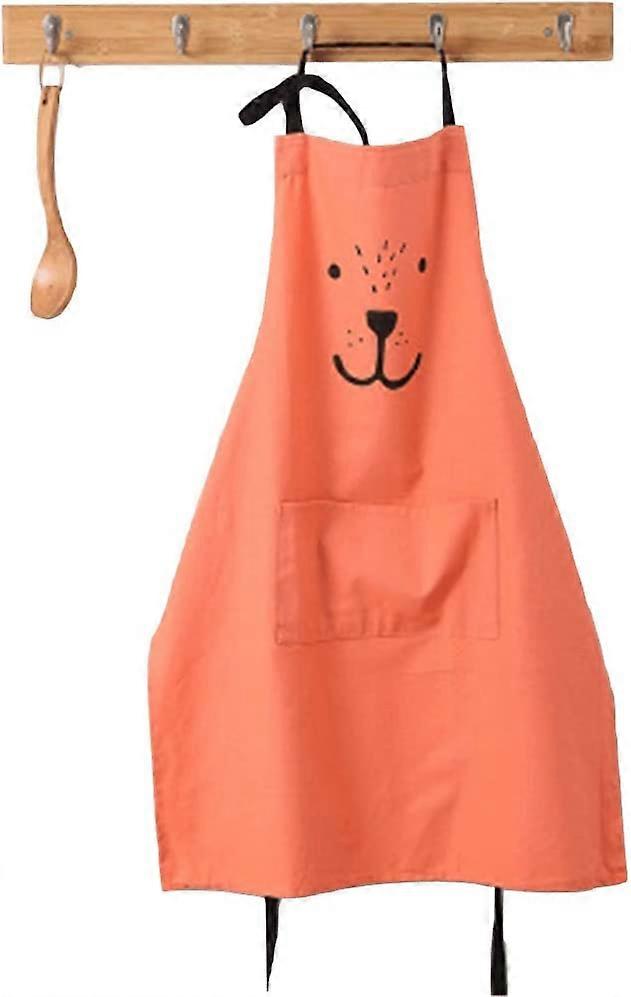 Cute Cartoon Apron with Pocket for Adults Waterproof Linen Apron