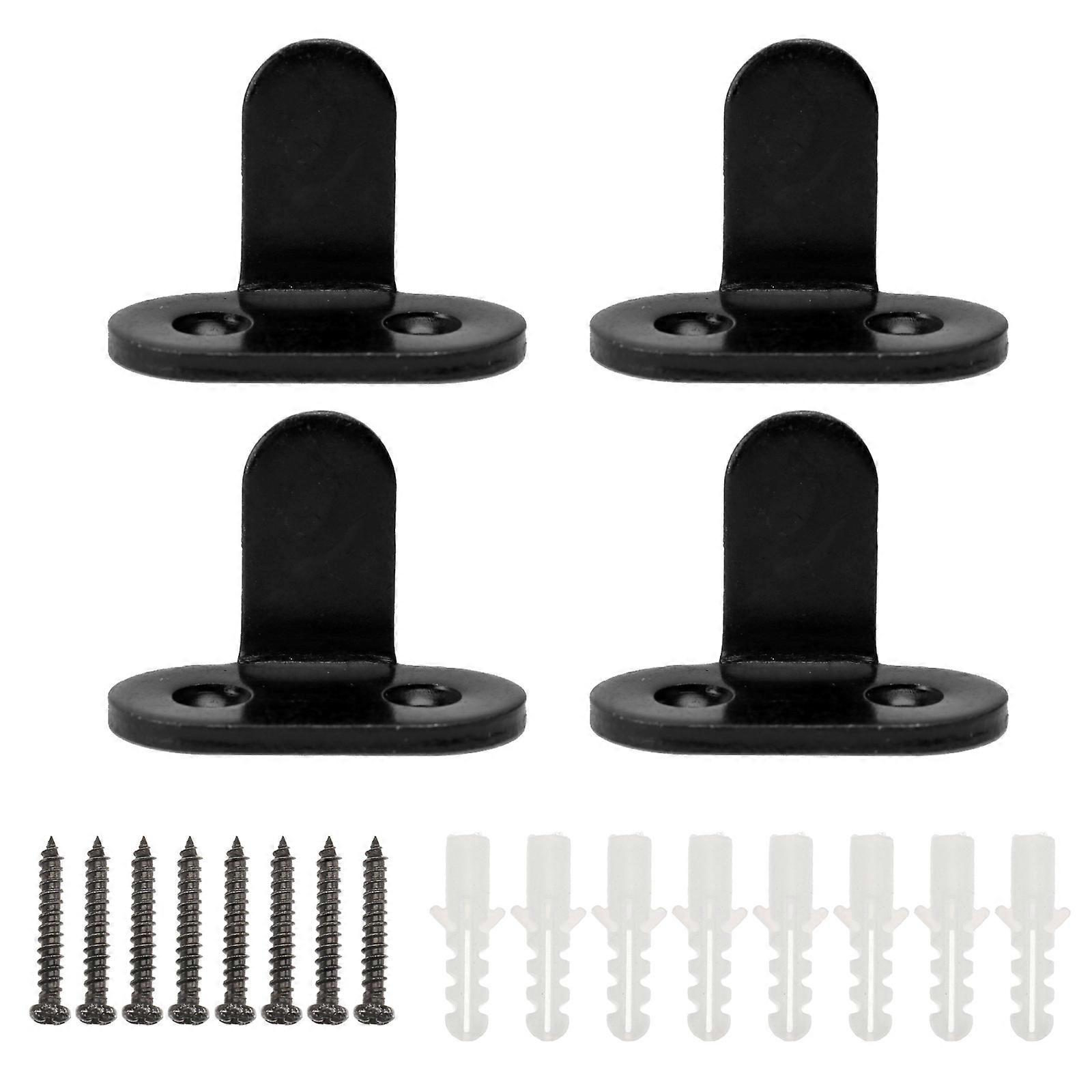 2 sett Låvedørruller Skyvedør Guide Skinner Skap Svingstopper