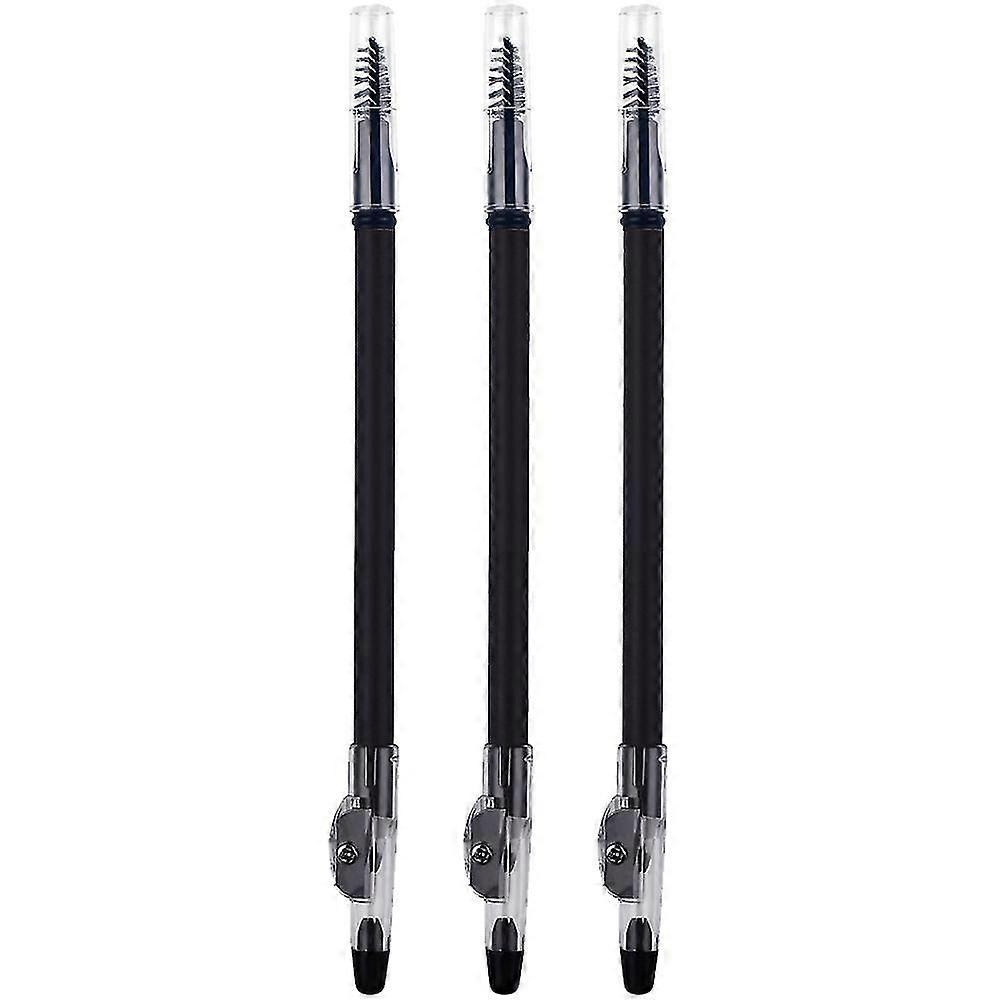 Crayon à sourcils en bois gris clair imperméable à l’eau, crayon à double extrémité