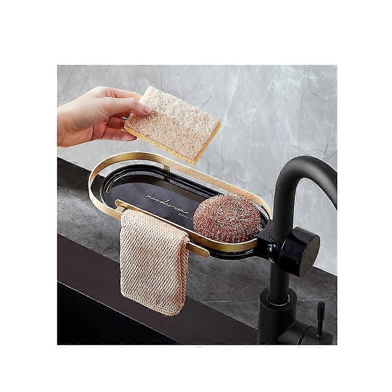 Faucet Rack Kitchen Bathroom Sink Sponge Rag Drain Rack Storage Rack