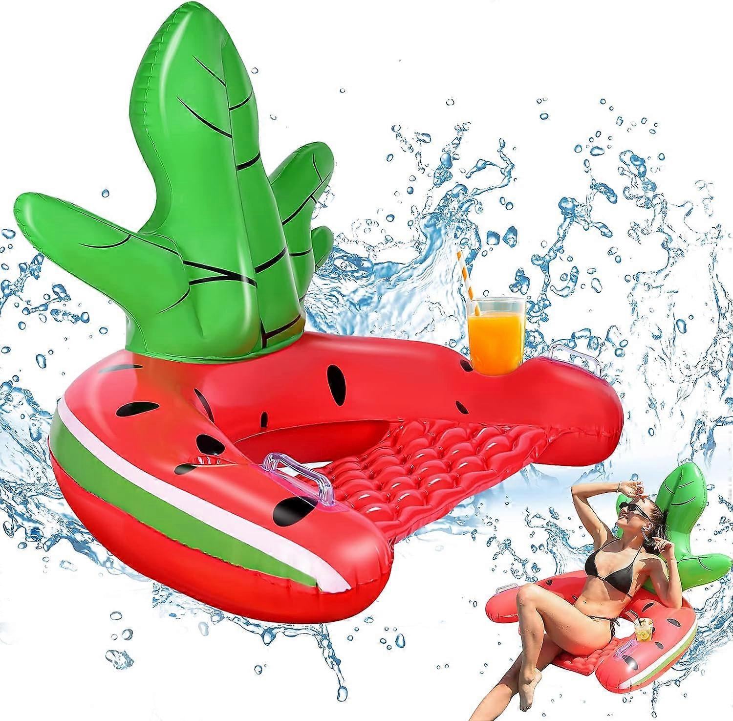 Inflatable Pool Floats, Inflatable Pool Float Chair, Floating Hammocks with Cup Holders, Summer Water Toys for Swimming Pool Pla