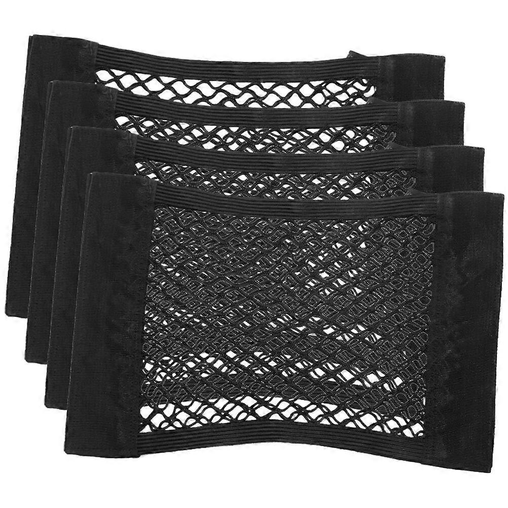 4pcs Automotive Cargo Nets Rear Car Nets Double-layer Storage Nets Mesh Car Nets