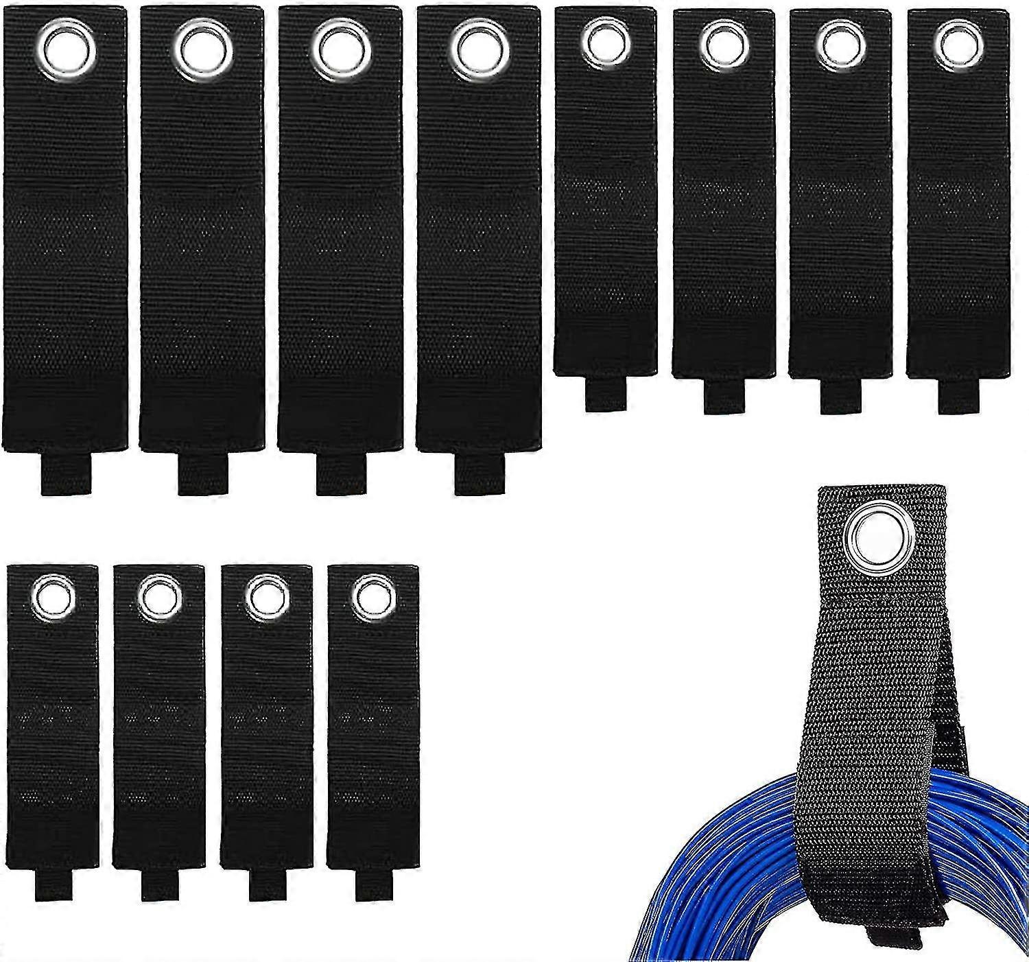 12pcs forlengelse ledning holder arrangør, kraftig lagring stropper, kabel stropper