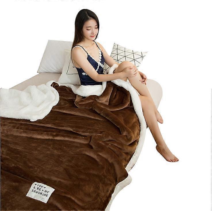 Double flannel blanket warm soft air conditioning blanket