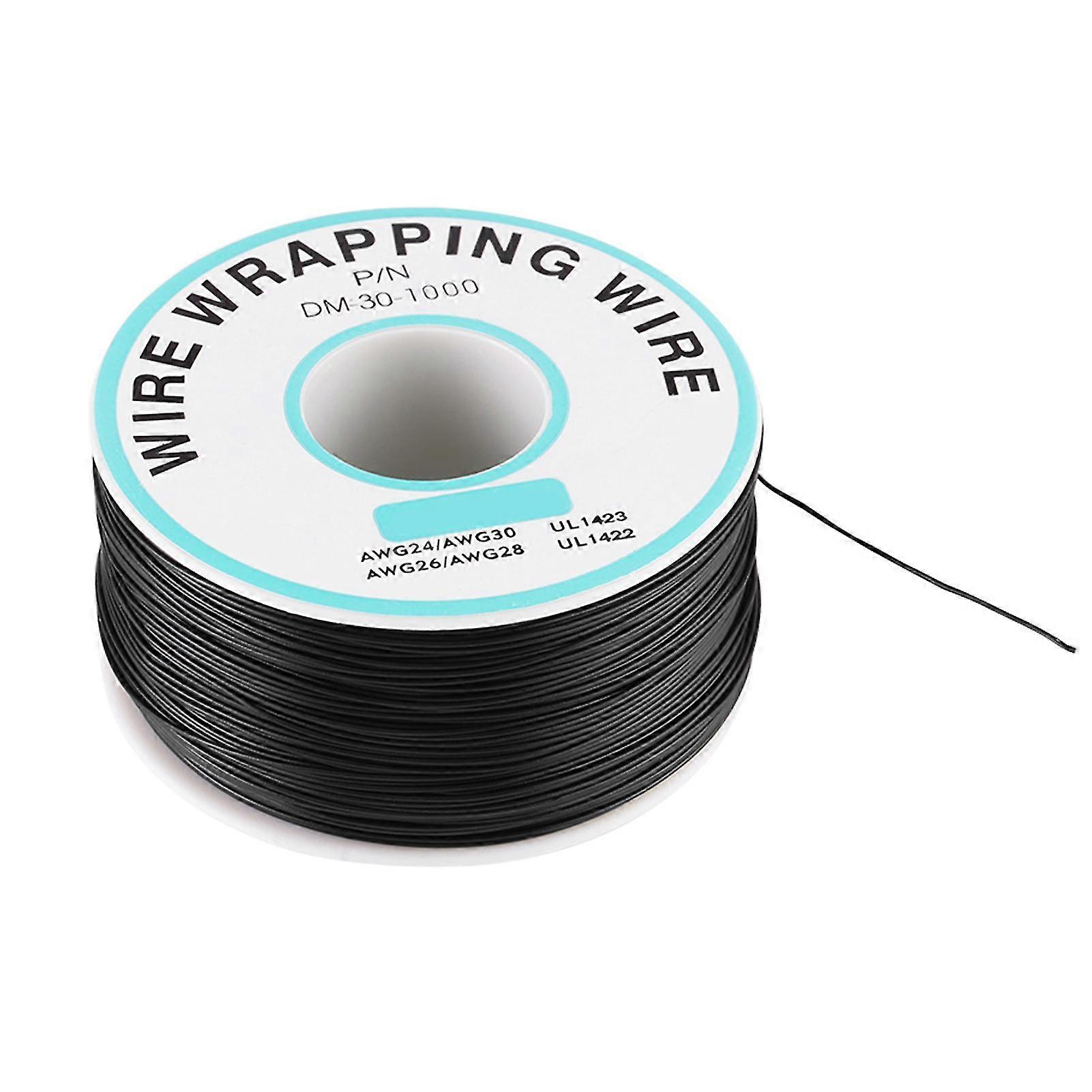 0.25mm Wire Wrapping Single Wire Core Strand 30awg Cable 250meter Black