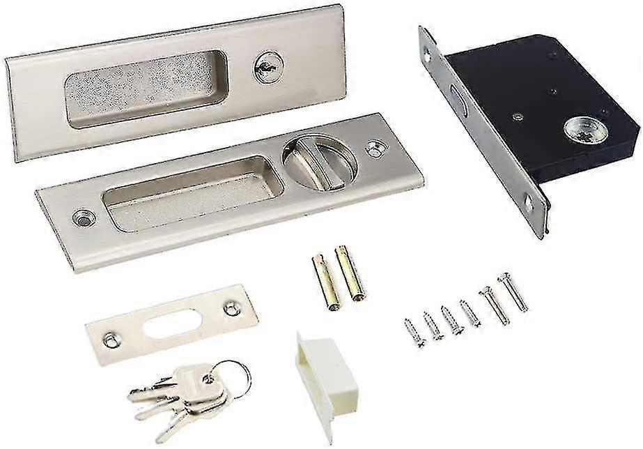 Sliding Door Lock Invisible Recessed Handle Latch Pocket Sliding Door Lock For Wood Furniture Hardware