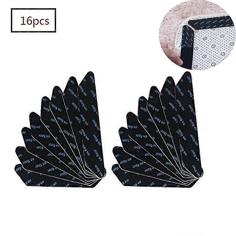 Anti-Slip Mat For Carpet, 16 Pieces Carpet Stickers Washable And Reusable, Carpet Corner Non-Slip Carpet Stopper Strong Stickiness And Easy To Remove