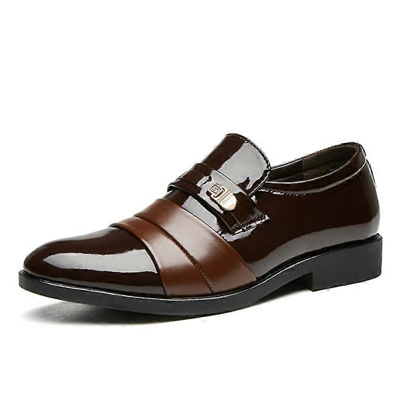 Chaussures décontractées pour hommes, chaussures en cuir, chaussures à bout pointu (noir taille 38) (A-5-F6)