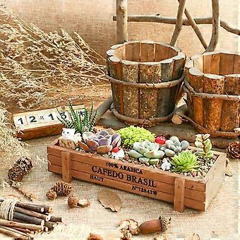 Rectangle Wooden Planter Box Garden Yard Flower Succulent
